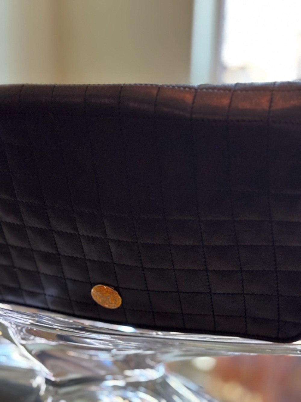 Celine Black Leather Interior Shoulder Bag